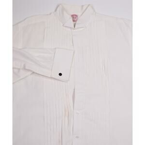 Brooks Brothers White Tuxedo Formal Broadcloth Dress Shirt 15.5-34